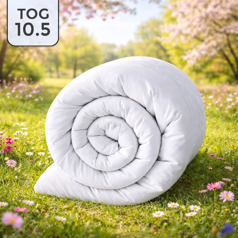 Imperial Rooms (King Duvet Tog, 10.5 Tog) Down Duvet Quilt Soft & Breathable Winter/Summer Duvets Tog 2.5, 4.5, 7.5, 10.5