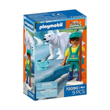 Set Playmobil - PLAYMOBIL - Playmobil 72090 - Oso polar articulado - Guardián y accesorios - A partir de 4 años