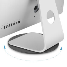 Deep Gray Aluminum Alloy Rotating Monitor Stand for Monitors, Tablets & Phones