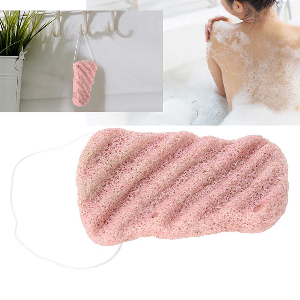 Pink Long Wave Big Size Konjac Facial & Body Sponge - Choose Color 06# Sakura