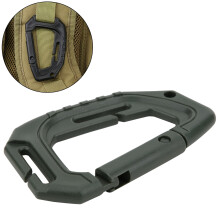 10PCS Plastic Carabiner Keychain Hook 9x5.7cm, 90kg Load, Green