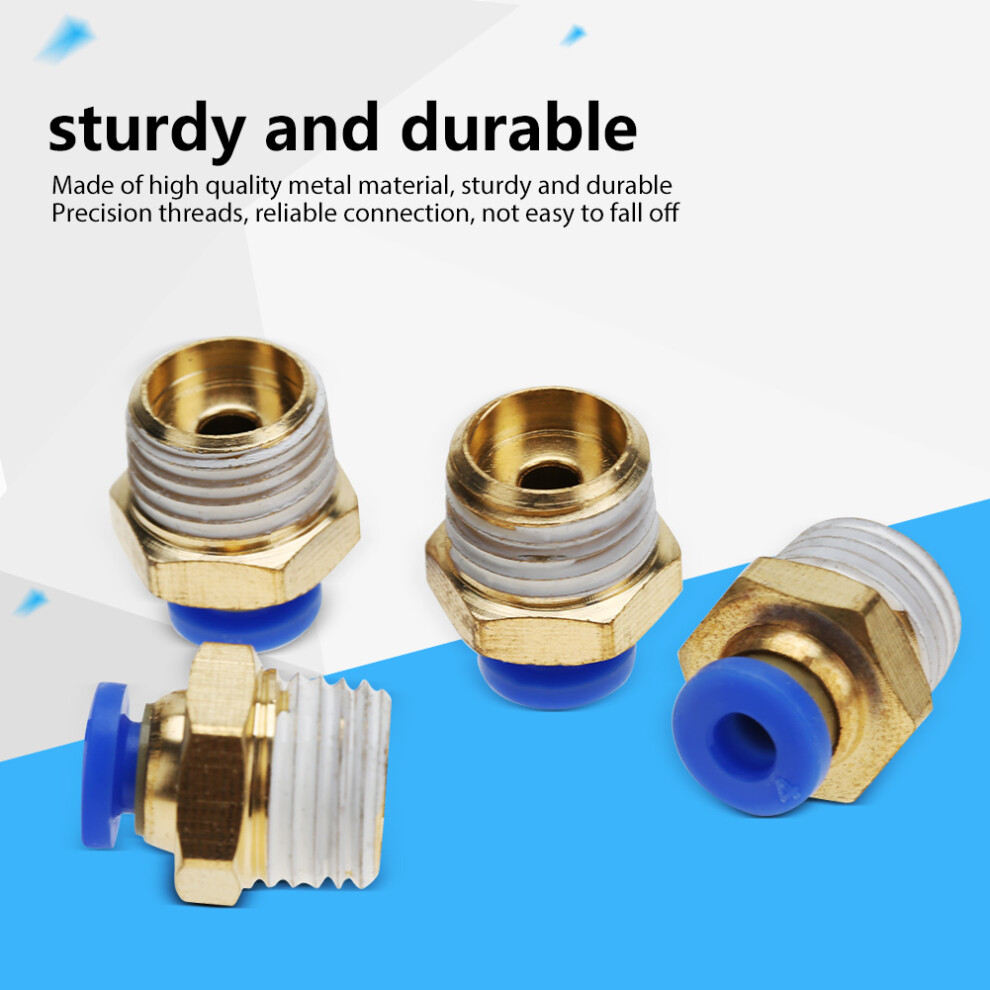 4Mm Air Pipe Pneumatic Fittings Male Straight Connector Set 10Pcs 9361392509948