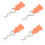 4er-Set Karosserie-Clipstift Halterung Orange RC 2