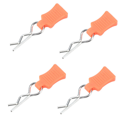 4er-Set Karosserie-Clipstift Halterung Orange RC 1