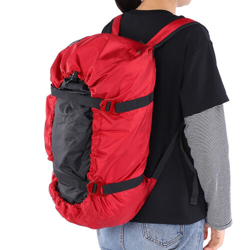 Rock Climbing Rope Bag with Shoulder Strap, 144x106cm, Red