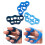 3pcs Silicone Finger Strength Trainer Rings - Light, Royal & Dark Blue 7