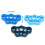 3pcs Silicone Finger Strength Trainer Rings - Light, Royal & Dark Blue 10