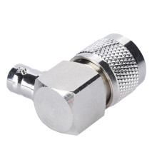 UHF PL-259 Male to BNC Female Corner RF Coax Adapter Corrosion Resistant Metal