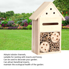 Outdoor Wooden Bee & Insect Shelter Garden Nesting Box B Type