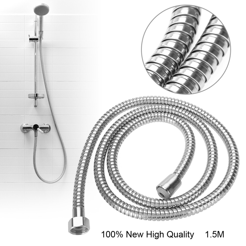 Silver Flexible Shower Pipe 1.5M