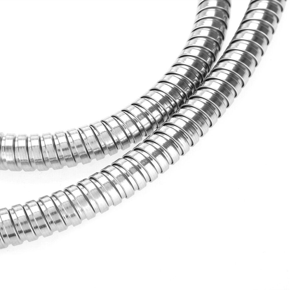 1.5M Flexible Silver Shower Hose Water Head Pipe 150Cm 4331392745870