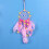 Pink Feather Dreamcatcher Wall Hanging Pendant with Night Light, 33 cm 4