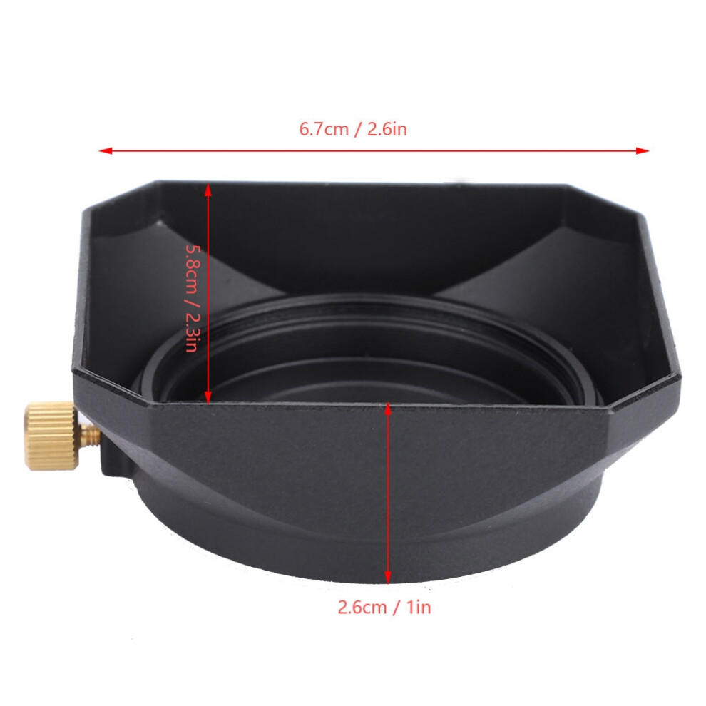 40.5Mm Square Lens Hood Shade Accessory For Dv Camcorders Black 3741392512166