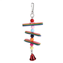 Colorful Beads Bell Bird Toy for Parrots - Safe Durable Swing Accessory