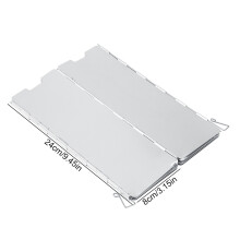 10pcs Foldable Aluminum Windshields for Gas Stoves, Camping & BBQ