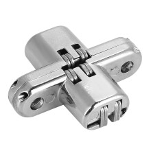 Zinc Alloy Cross Hidden Hinges Silver Invisible Concealed Door Hinge (S)
