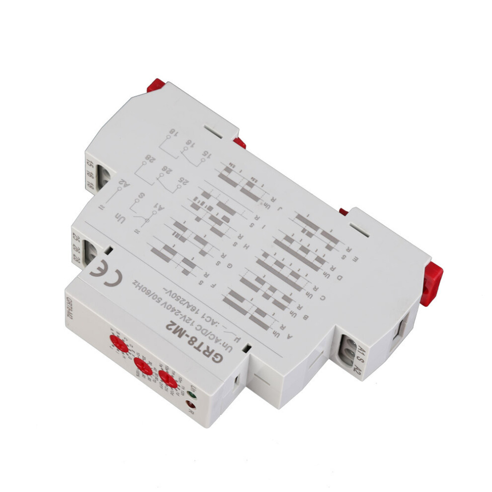 Grt8-M2 Delay Timer Relay 10 Functions Din Rail Mount Ac/Dc 12V-240V 8451392749992