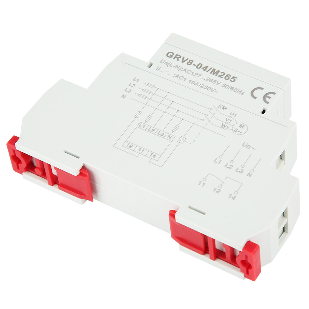 Grv8-04 3-Phase Voltage Relay, Din Rail, Phase Failure Protection 4921392514677