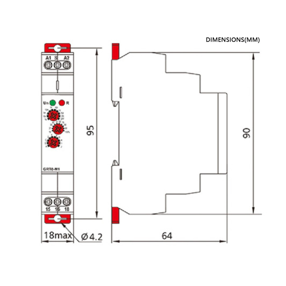 Delay Timer Grt8-M2 10-Mode Ac 220V Din Rail Relay For Automation & Control 8451392514705