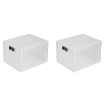 2X Refrigerator Food Transparent Storage Box with Password Lock Medicine Box Mobile Phone Tablet Password Box A
