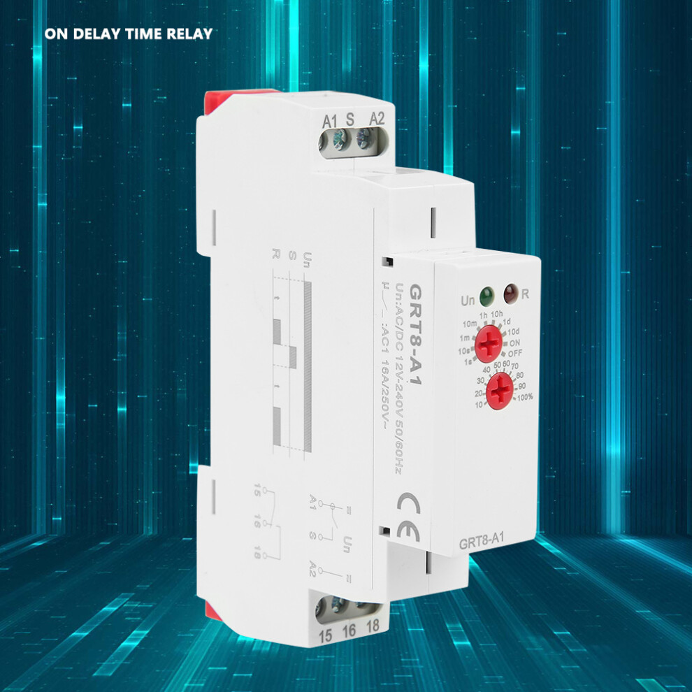 GRT8-A1 Time Delay Relay AC DC 12-240V DIN