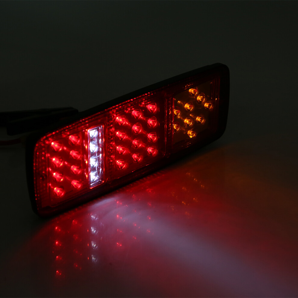Pair Led Indicator Lights Rear Tail Brake Reverse Lamp For 12V Trailer Truck Rv 4931392750111