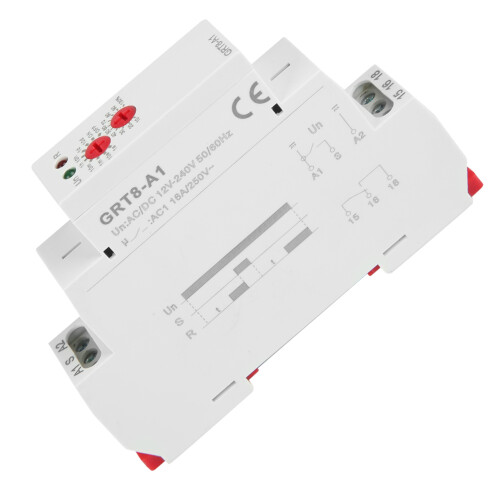 GRT8-A1 Mini Power Delay Relay DIN Rail AC/DC 12V-240V Time Delay Module