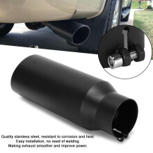 Stainless Steel Car Exhaust Pipe 80mm Inlet 102mm Outlet Black