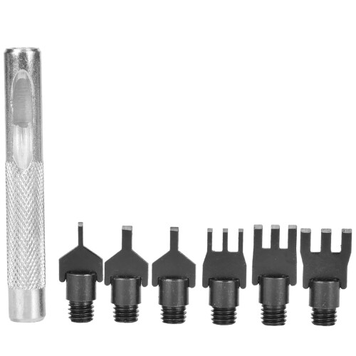 Flat Prong Chisel Leather Punch Tool, Carbon Steel, 80mm Handle
