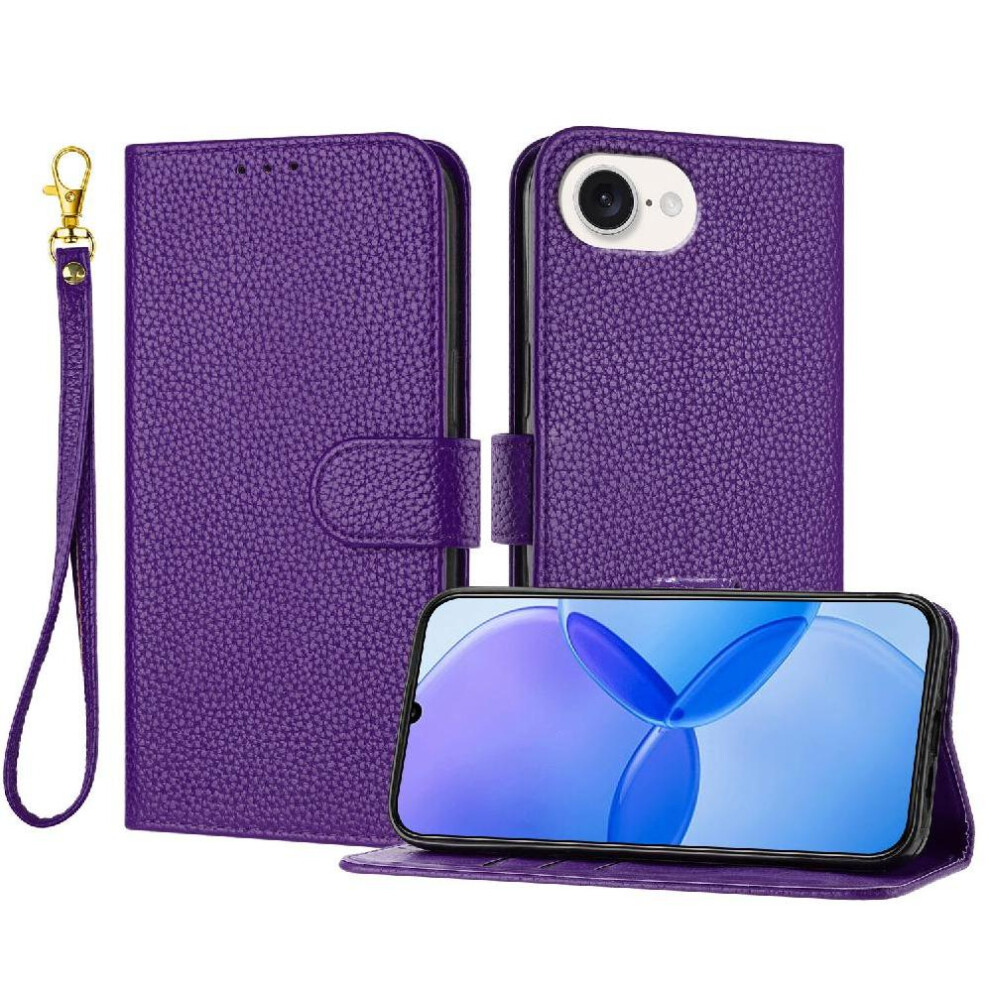 () Phone Case For Iphone 17E Wallet Litchi Pattern Pu Lether Card Slots Holder Flip Folio 764563241422