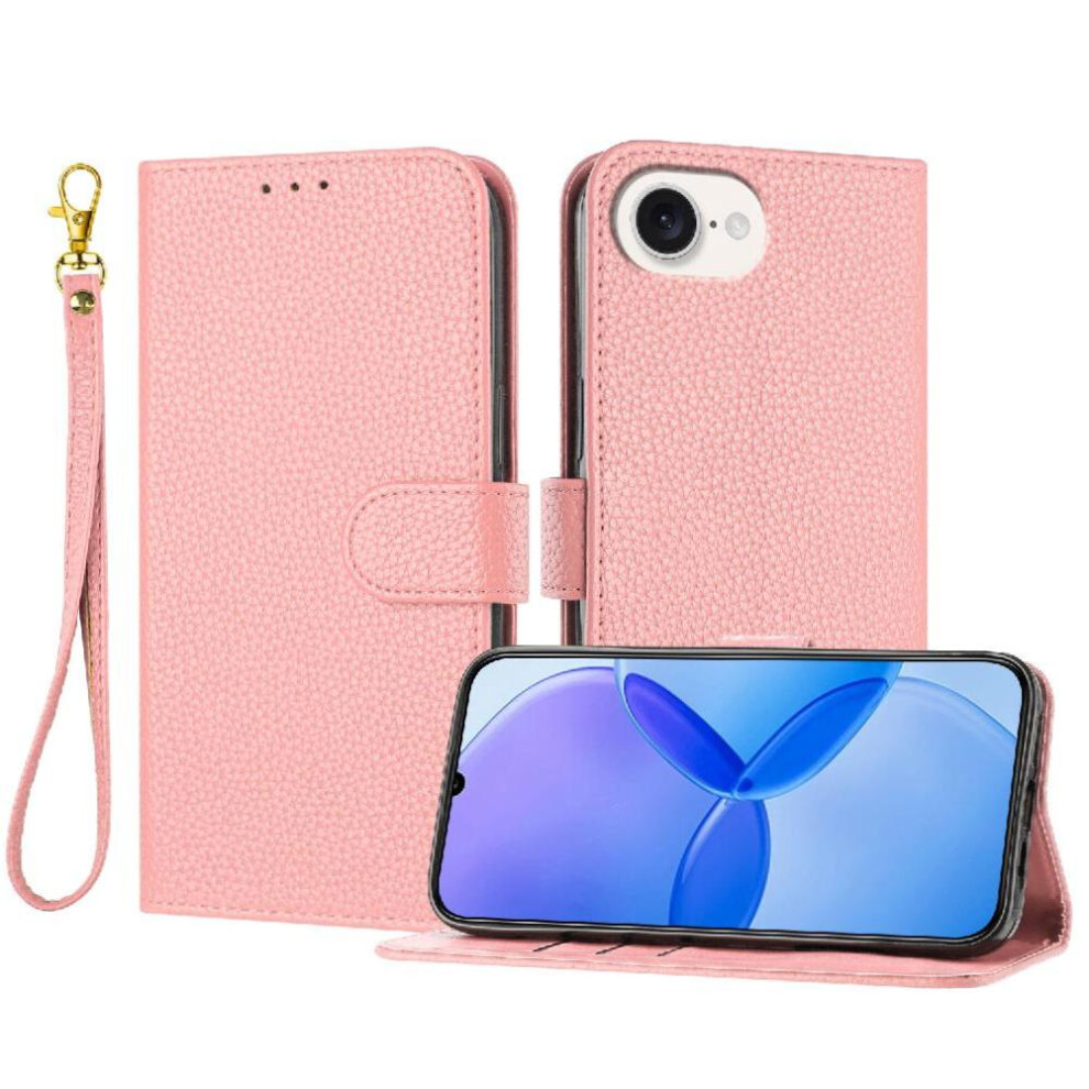 () Phone Case For Iphone 17E Wallet Litchi Pattern Pu Lether Card Slots Holder Flip Folio 764563241439
