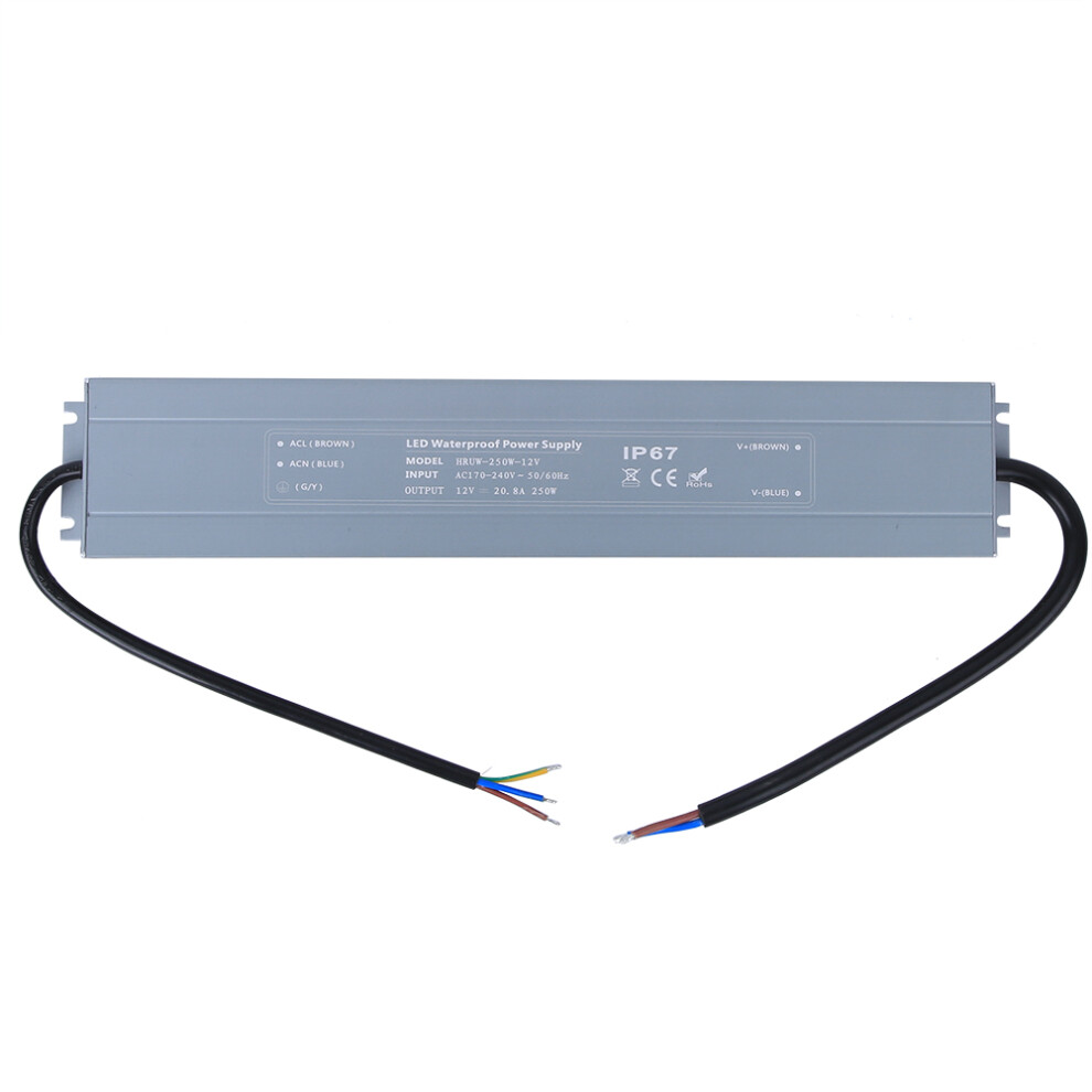 Ultra Thin Waterproof Power Supply 250W 12V 20.8A Ip67 5081392517319