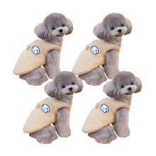 4ots Protective Fleece Dog Vests Small Medium Dogs-Khaki S