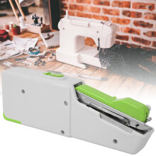 Portable Mini Hand Sewing Machine - Green, 20.5cm, Uses 4x AA Batteries