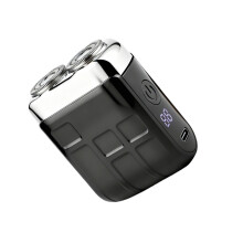 Mini Electric Shaver Household Car Shaver Digital Display-Black