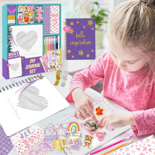 Kids DIY Sticker Kit - 200Pcs Scrapbook Gift Box