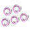5-teiliges Set mit stilvollem Handschuh-Lanyard und-Rosa 1