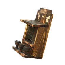 Wooden Wall Mounted Animal Treat Dispenser And Storage Box-A