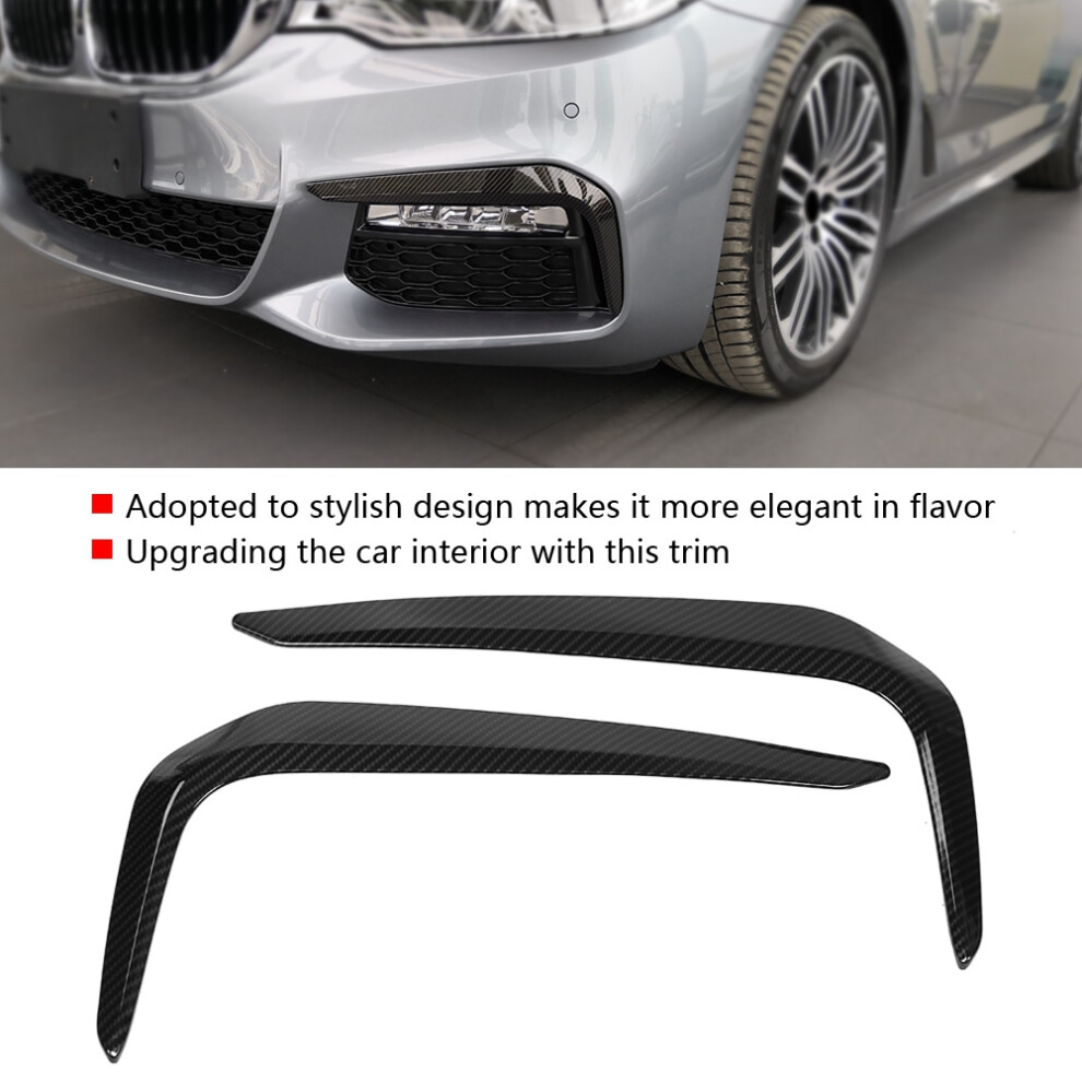 2X Carbon Fibre Foglight Eyebrow Trim For Bmw G30 7293282563445