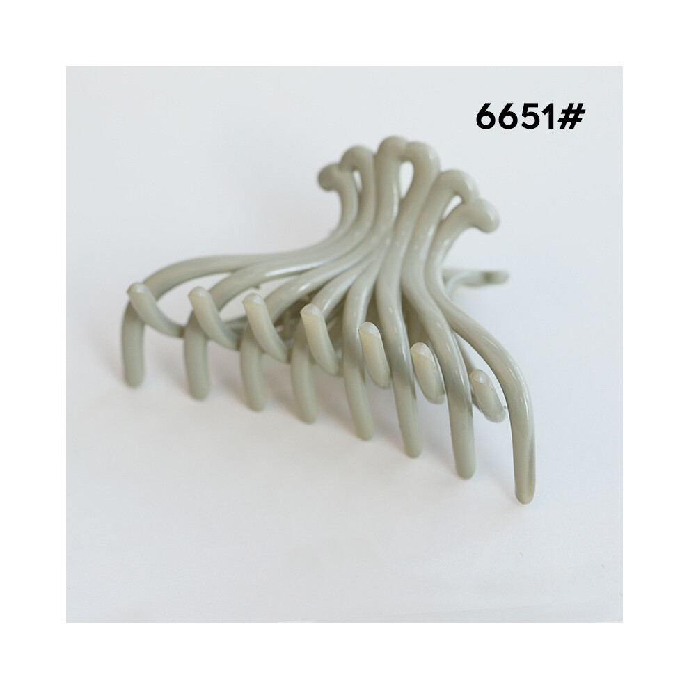 Hue-Grain (Tea Grey) Strong Hair Claw Clips For Women - Non-Slip Large Clip