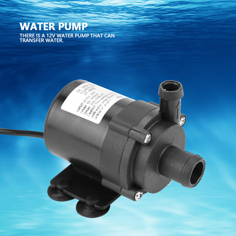 12V Mini Brushless Water Pump For Fish Pond, 580L/H, 14.5Mm Inlet 6911392755611