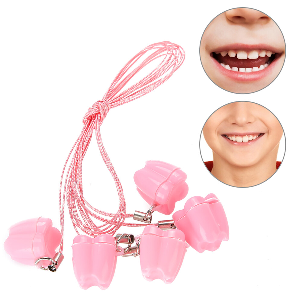 5 Plastic Tooth Saver Necklace Containers