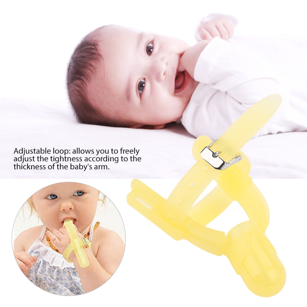Adjustable Silicone Baby Finger Protector For Sucking And Biting Yellow