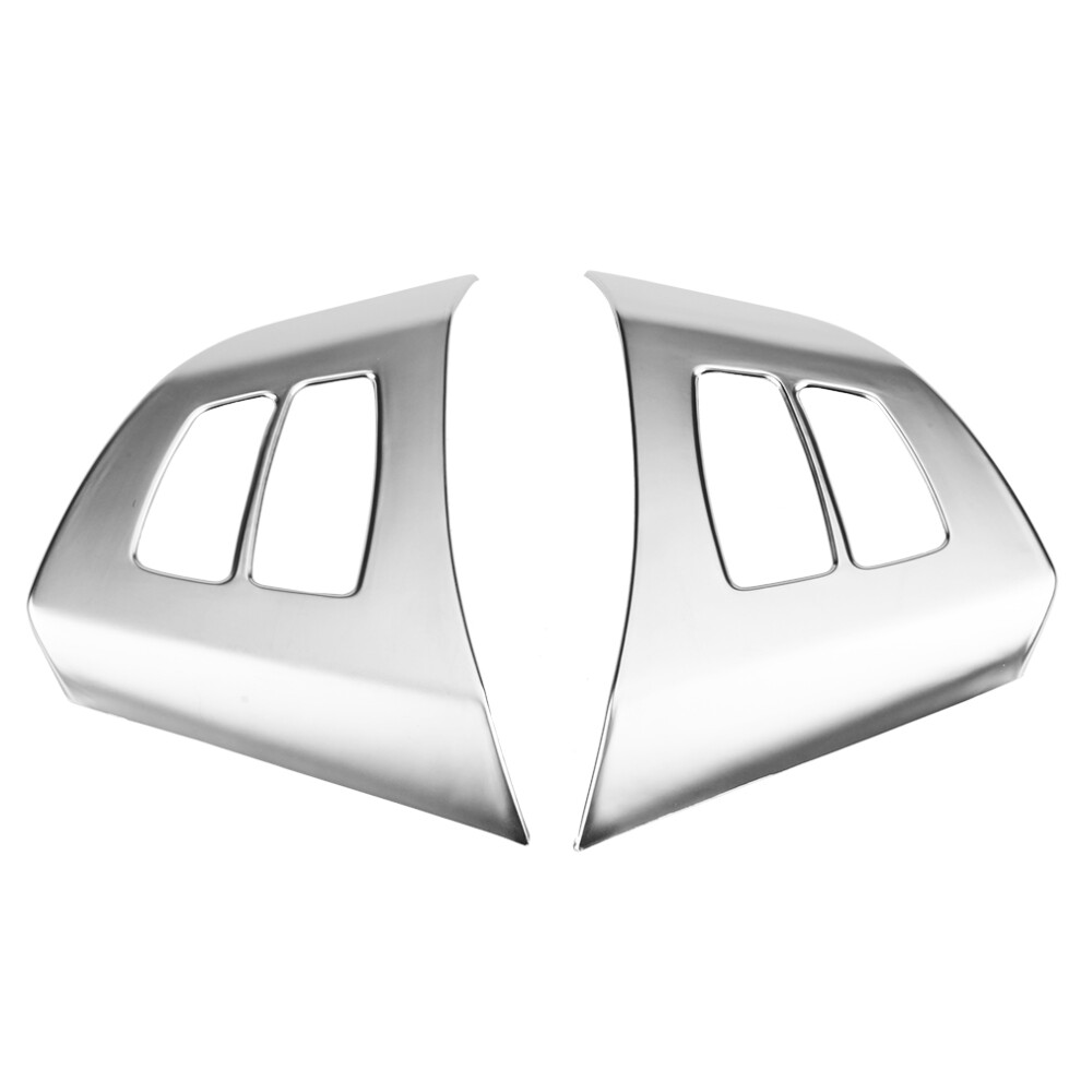 2Pc Chrome Steering Wheel Trim For Bmw X5 E70 7293282598393