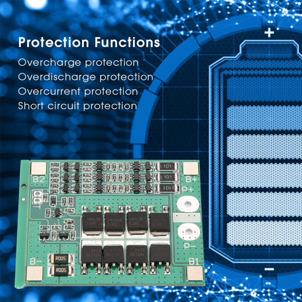12V 25A 3S BMS for Lithium Cells