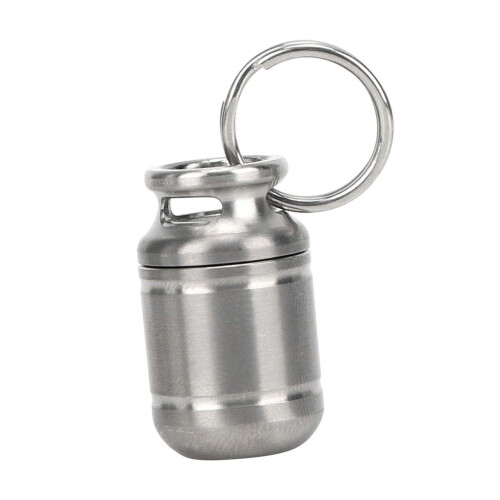 Sturdy Titanium Alloy 30ml Waterproof Pill Container Small Orange Medicine Case 2