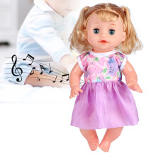 Baby Doll Toy with Sound, 31x14cm, 3 Colors, 160mAh Batteries