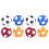 8 Pack Bright Table Soccer Balls 1