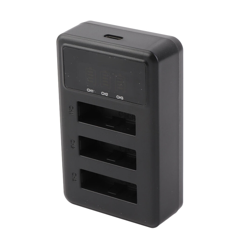 3 Slot Usb Battery Charger For Np-Bx1 - Fast Charging System Black 4611392523808