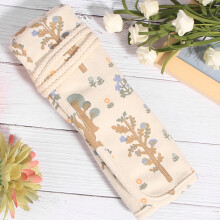 Canvas Pencil Roll Bag 20-Holes Large Storage for 40 Paint Brushes
